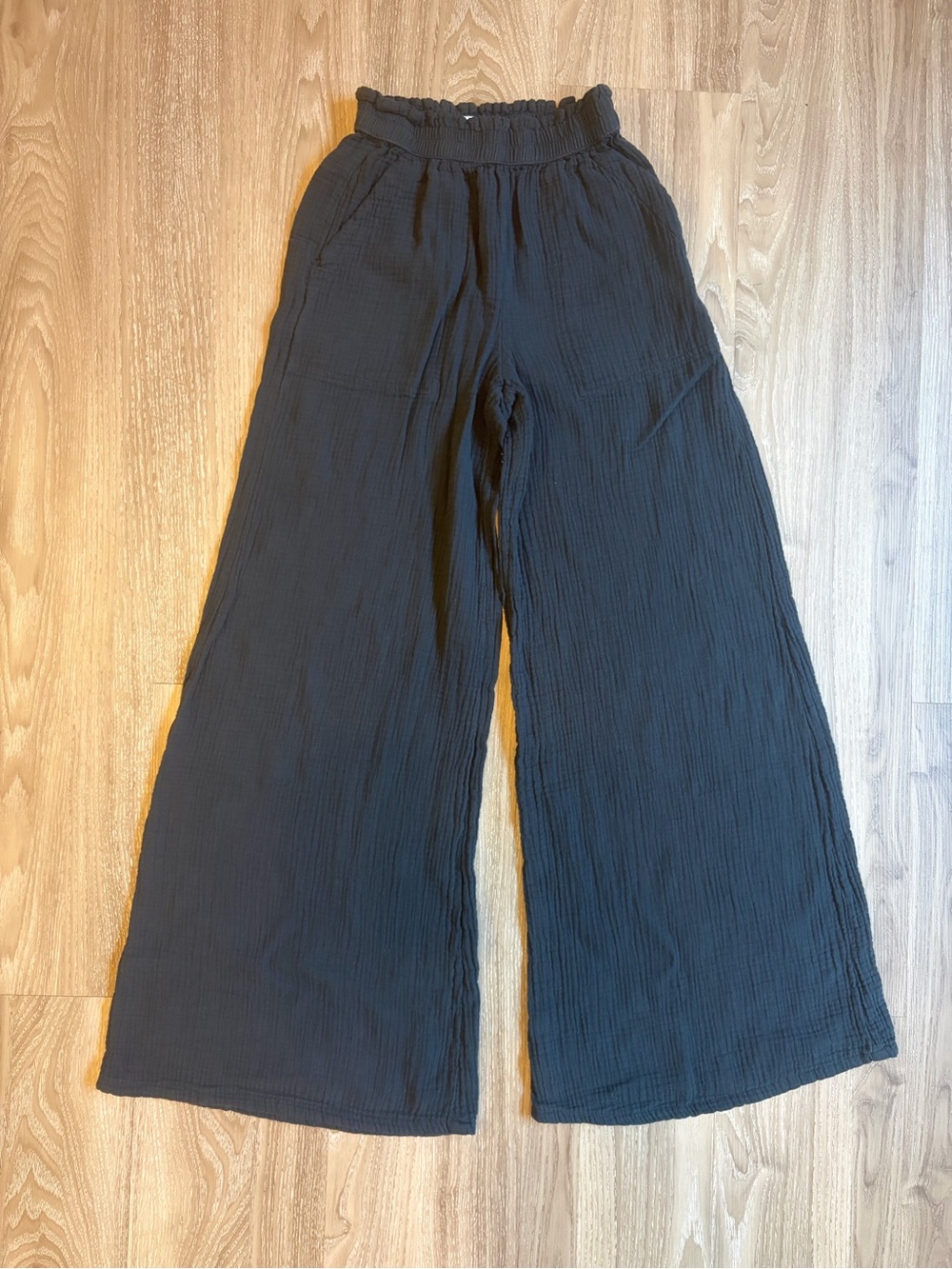 aerie women’s black  waist pants days off 100%cotton size XXS